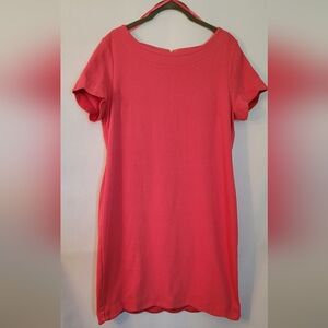 Talbots Pink Boxy Short Sleeve Dress Size LP
